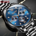 OLEVS Brand Wristwatch Fashion Business Sports Style Quartz Core watch Stainless steel waterproof Real Three-Eye Men's Watches